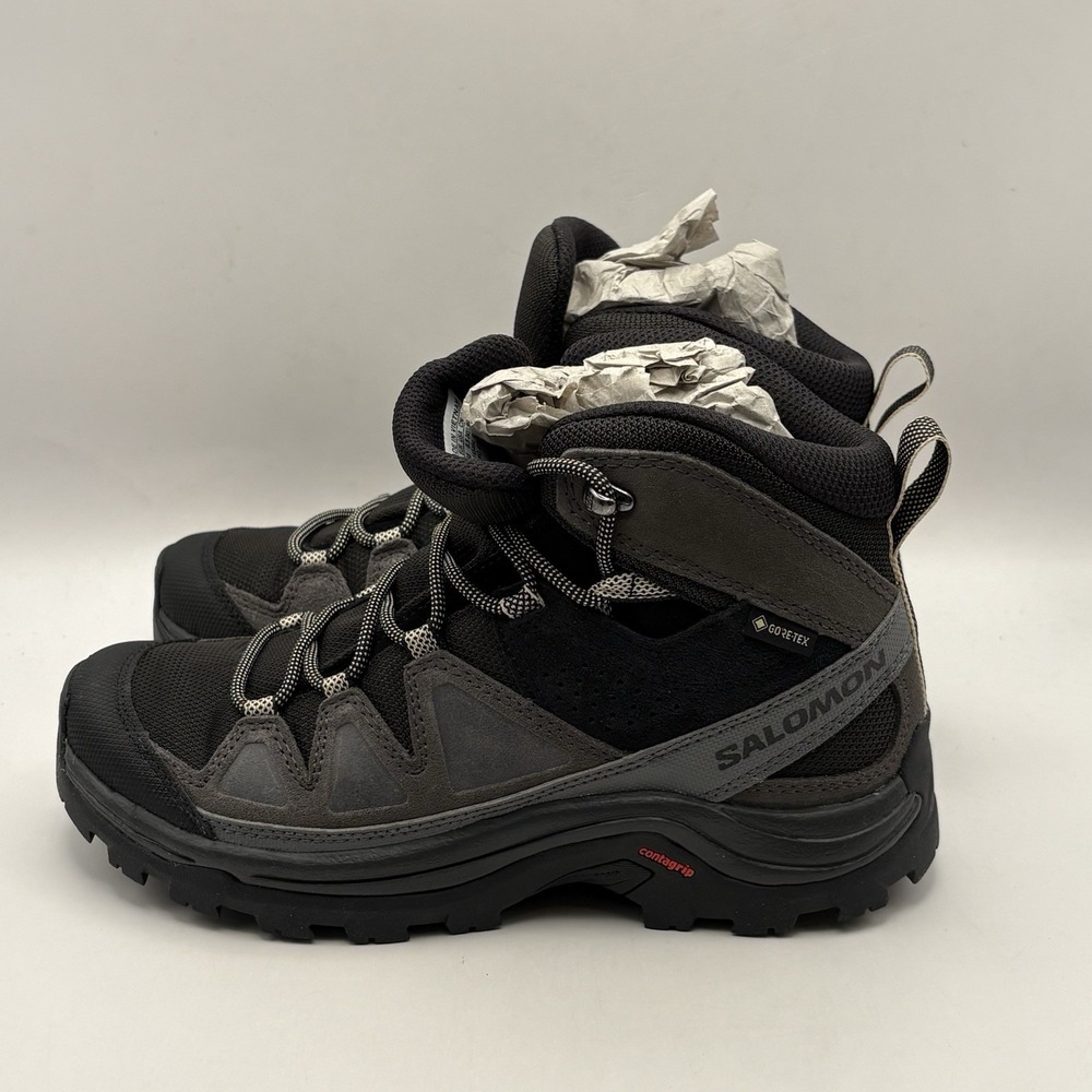 Salomon Quest Rove Gore-TEX Black Magnet Quiet Shade Womens 6.5 Hiking Shoe